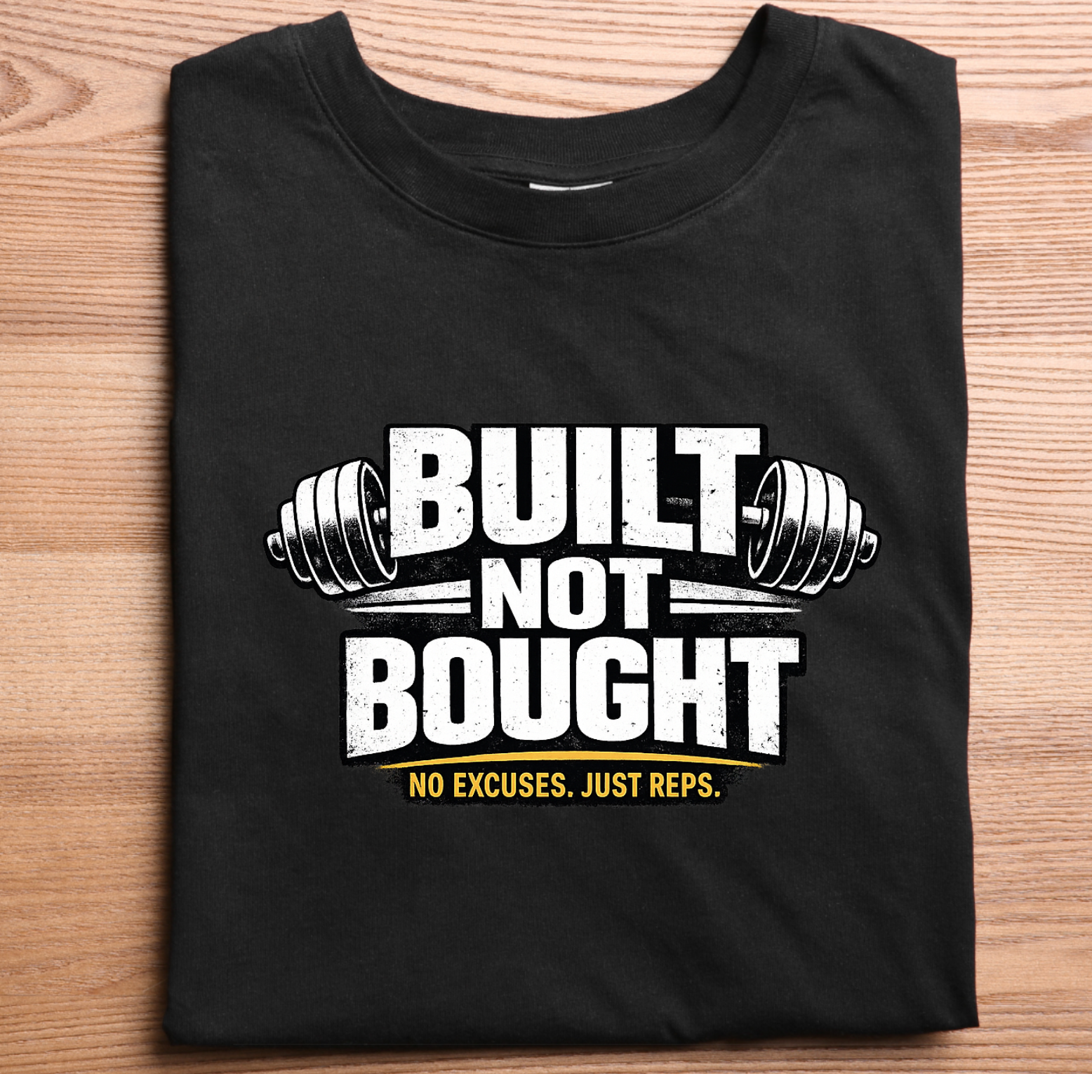Oversized Gym T-Shirt | Built Not Bought | Gym Wear for Workout